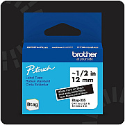 Brother Brother BTAG-335 White on Black Label Tape