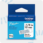Brother Brother BTAG-233 Blue on White Label Tape