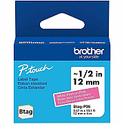 Brother P-touch BTAG-P35 White on Pink Label Tape