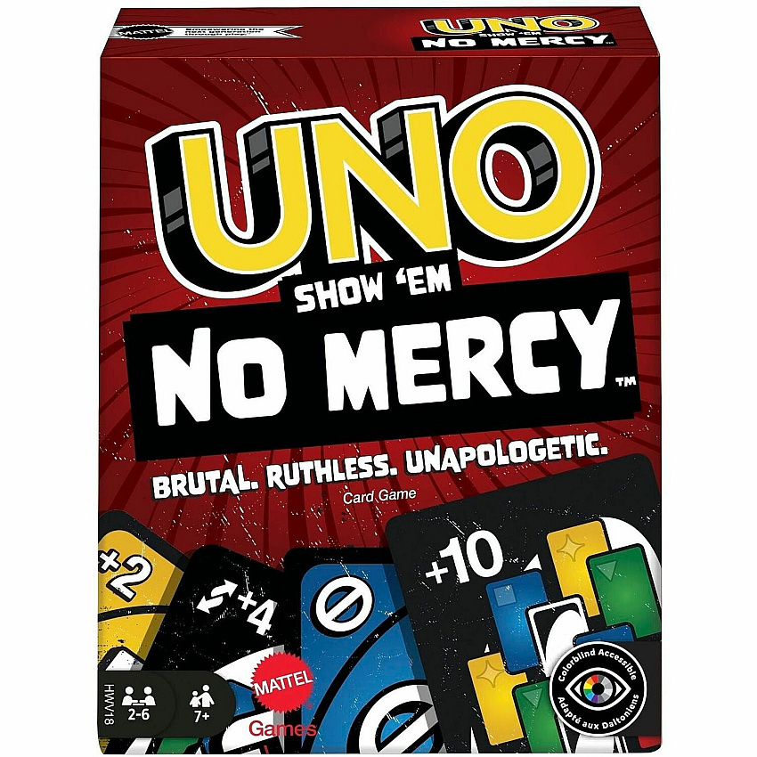 UNO Show 'Em No Mercy Card Game For Kids, Adults & Family Night, Parties And Travel (HWV18)