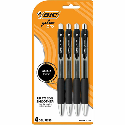 BIC Gelocity Pro Gel Pen (RPGLP4BLK)