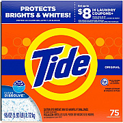 Tide HE Laundry Detergent, Original Scent, Powder, 85 oz Box, 3/Carton (16668)