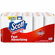 Scott Choose-A-Sheet Mega Kitchen Roll Paper Towels, 1-Ply, 7.31 x 11, White, 108 Sheets/Roll, 15 Rolls/Pack, 2 Packs/Carton (56674)
