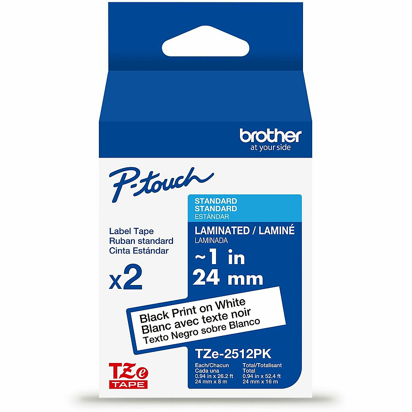 Brother P-touch TZe Label Tape (TZE2512PKG)