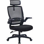 Lorell Lanser Mesh-Back Chair with Flip-Up Arms (63210)