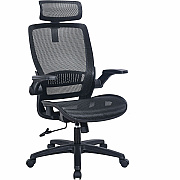 Lorell Lanser All-Mesh Chair with Flip-Up Arms (63211)
