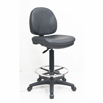 Lorell Millenia Series Adjustable Task Stool with Back (80018)