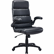 Lorell Colline High-Back Chair with Flip Arms (41853)