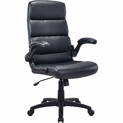 Lorell Colline High-Back Chair with Flip Arms (41853)