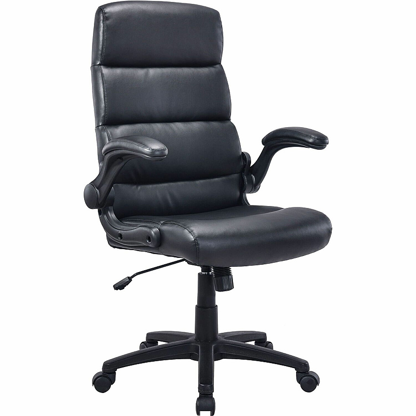 Lorell Colline High-Back Chair with Flip Arms (41853)