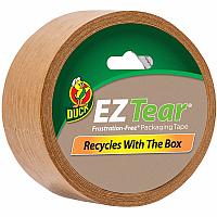 Duck Brand EZ Tear Paper Tape, 1.88" x 25 yd, Brown (242828)