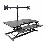 Rocelco Electric Desk Riser & Dual Monitor Mount (REDR2BDM2)