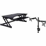 Rocelco Standing Desk Converter & Dual-Monitor Mount (RDADRBDM2)
