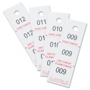 Safco Three-Part Coat Room Checks, Paper, 1.5 x 5, White, 500/Pack (4249NC)