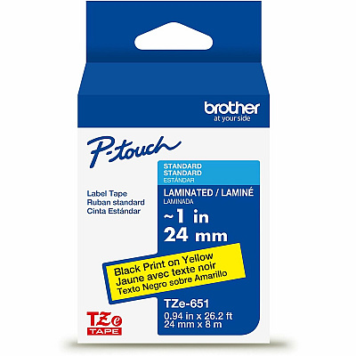 Brother P-touch TZe Laminated Label Tape (TZE651G)