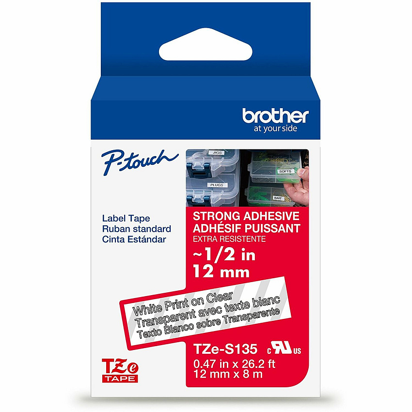 Brother P-touch Extra-Strength TZe Tape Cartridge (TZES135G)