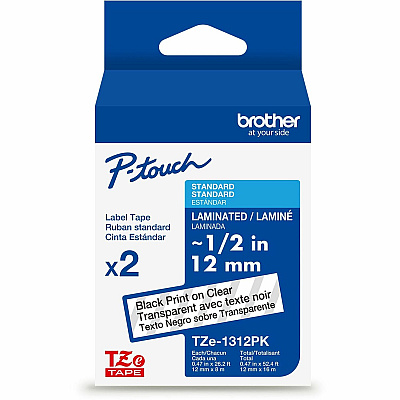 Brother P-touch TZe Laminated Label Tape (TZE1312PKG)