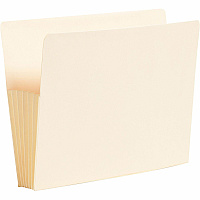 Smead End Tab File Pocket, Reinforced Straight-Cut Tab, 5-1/4" Expansion, Fully-Lined Gusset, Letter Size, Manila, 10 per Box (SMD75174)