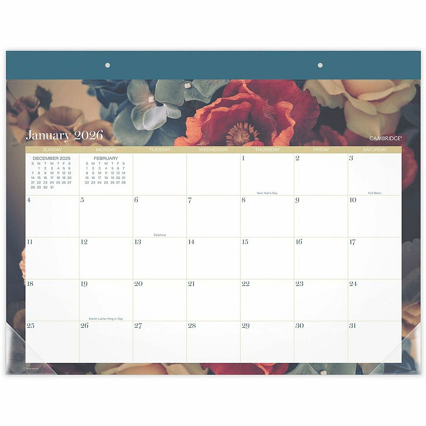 AT-A-GLANCE Midnight Garden Monthly Desk Pad (1768704)
