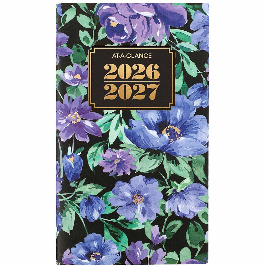 AT-A-GLANCE Badge Floral Two-Year Monthly Planner (1753F021)