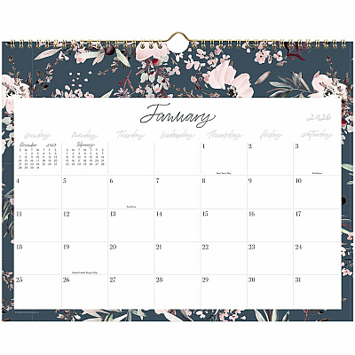 Cambridge Calista Floral Monthly Wall Calendar (LB40707)