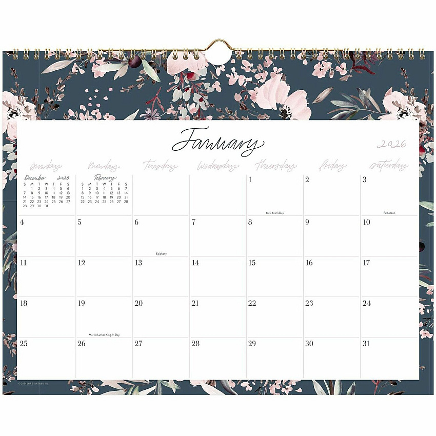 Cambridge Calista Floral Monthly Wall Calendar (LB40707)