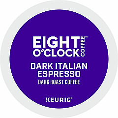 Eight O'Clock K-Cup, Ground Dark Italian Espresso Coffee (0631CT)