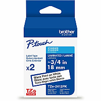 Brother P-touch TZe Laminated Label Tape (TZE2412PKG)