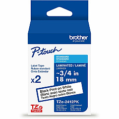 Brother P-touch TZe Laminated Label Tape (TZE2412PKG)