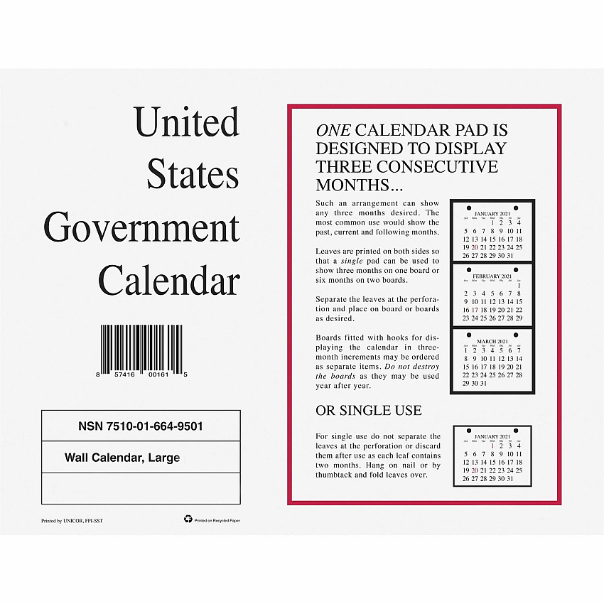 Unicor Monthly Wall Calendar (6649509)