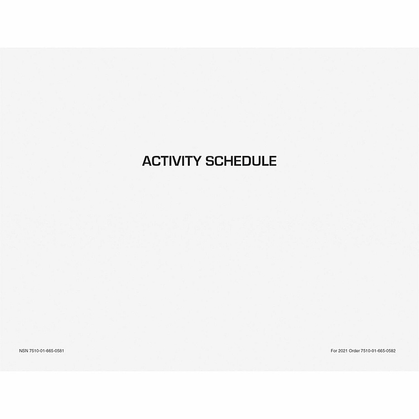 Unicor Flip Style Activity Schedule Calendar (6650589)