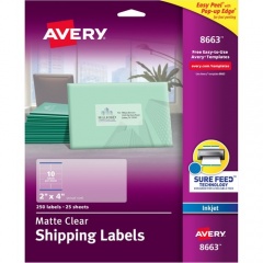 Avery Easy Peel Inkjet Printer Mailing Labels (8663)