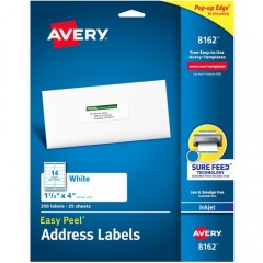 Avery Easy Peel White Inkjet Mailing Labels (8162)