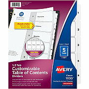 Avery Ready Index Table of Contents Dividersfor Laser and Inkjet Printers (AVE11130)