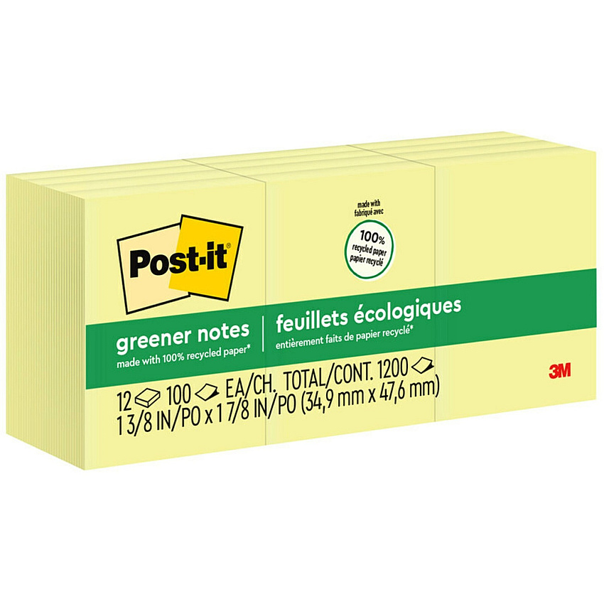 Post-it Greener Notes (MMM653RPYW)