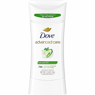 Dove Advanced Care Cool Essentials Antiperspirant Deodorant Stick (35297)