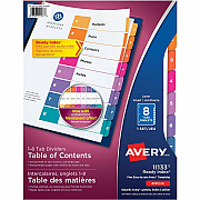 Avery Ready Index Table of Content Dividersfor Laser and Inkjet Printers (AVE11133)