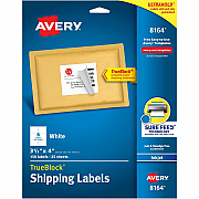 Avery Shipping Labels, Sure Feed, 3-1/3" x 4" , 150 White Labels (AVE8164)