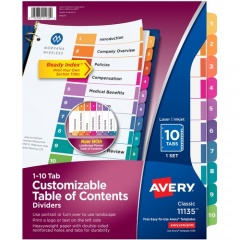 Avery Ready Index Custom TOC Binder Dividers (11135)