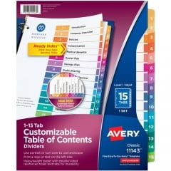 Avery Ready Index Custom TOC Binder Dividers (11143)