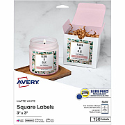 Avery Matte White 3"x3" Square Labels (05659)