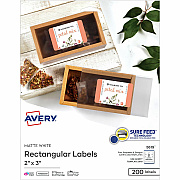 Avery Matte White Rectangular Labels (05619)