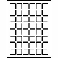 Avery Matte White Square Labels (05658)