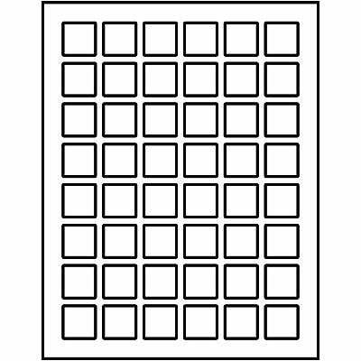 Avery Matte White Square Labels (05658)