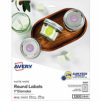 Avery Matte White 1" Round Labels (05656)