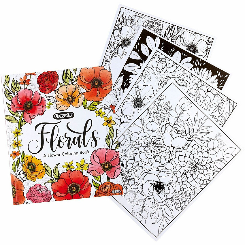 Crayola Florals, A Flower Coloring Book Printed Book (041082)