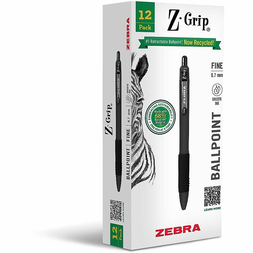Zebra Z-Grip Retractable Ballpoint Pens (20710)