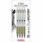 Zebra F-301 EarthyTones Retractable Ballpoint Pens (27244)