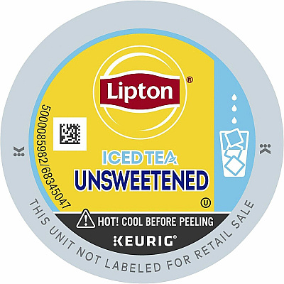 Lipton Unsweetened Iced Black Tea Black Iced Tea K-Cup, Pod (0543CT)