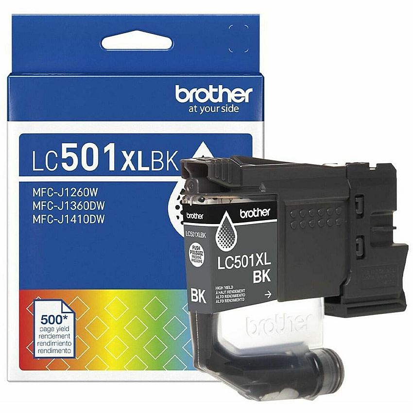 Brother Original High (XL) Yield Inkjet Ink Cartridge - Black Pack (LC501XLBKS)